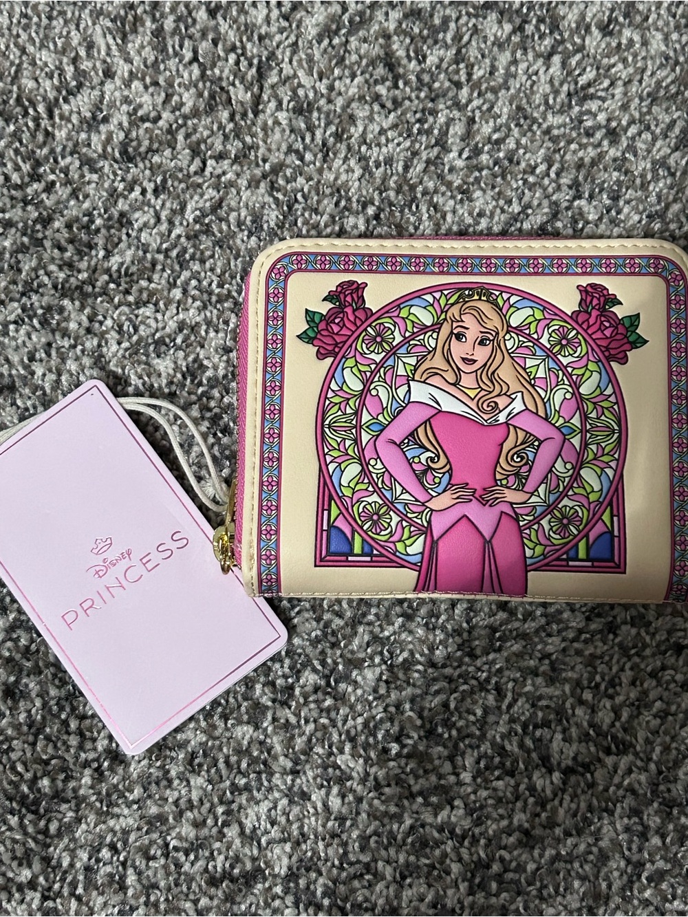 Pink & Cream Aurora Zip Wallet
